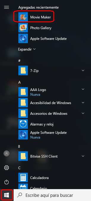Movie Maker en Windows 10