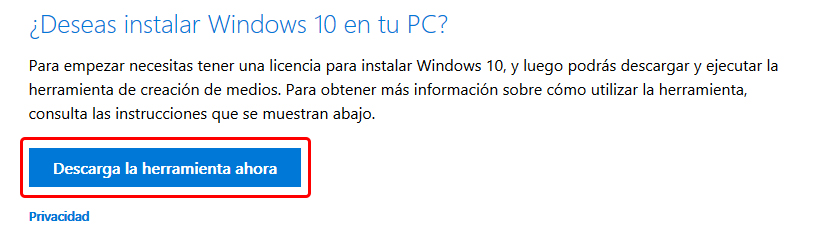 Cómo crear un USB de instalación de Windows 10