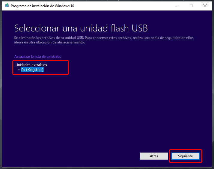 Cómo crear un USB de instalación de Windows 10