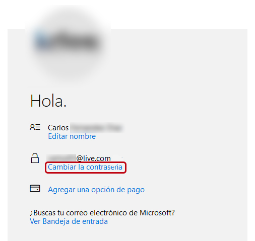 Cómo cambiar la contraseña de Outlook en Windows