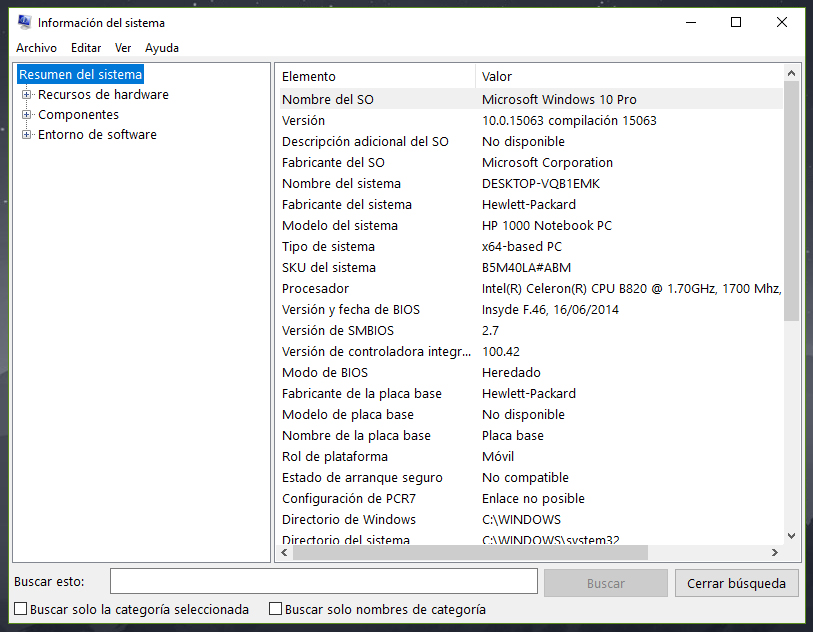 Cómo ver las especificaciones de hardware de mi PC en Windows