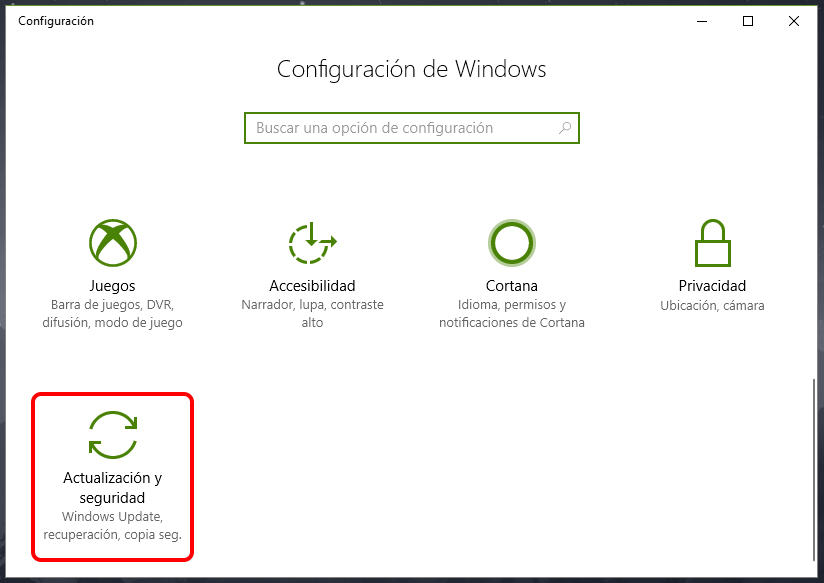 Dónde encontrar Windows Update en Windows 10