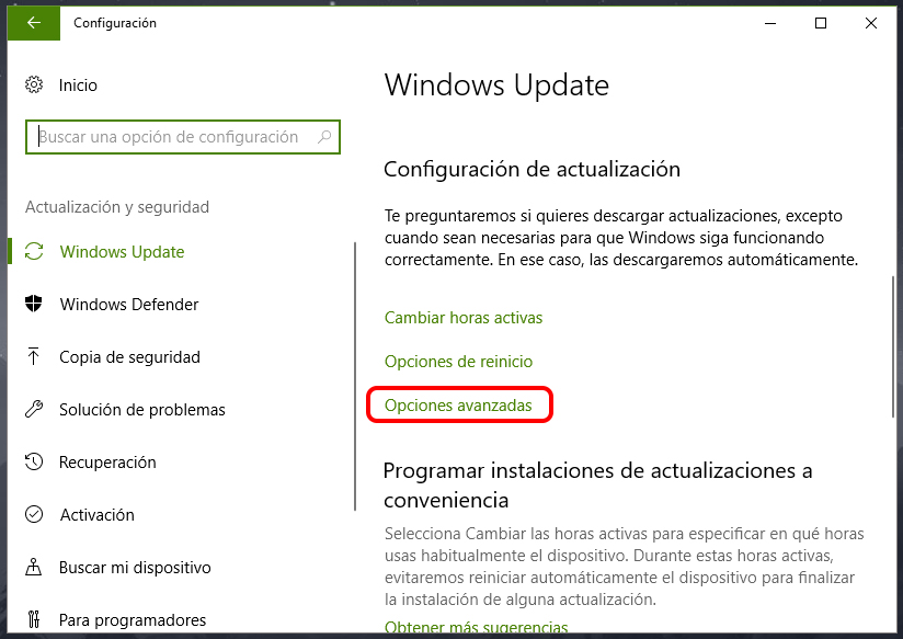 Dónde encontrar Windows Update en Windows 10 