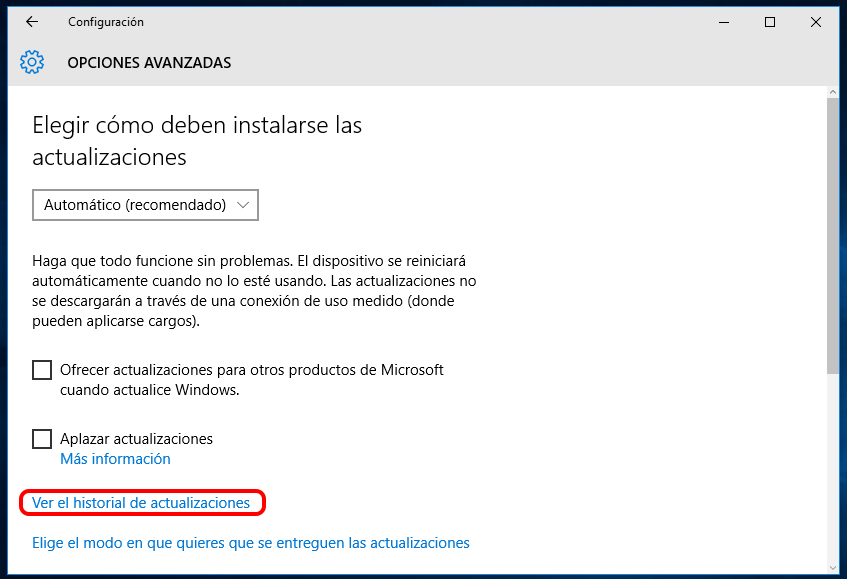 Dónde encontrar Windows Update en Windows 10 