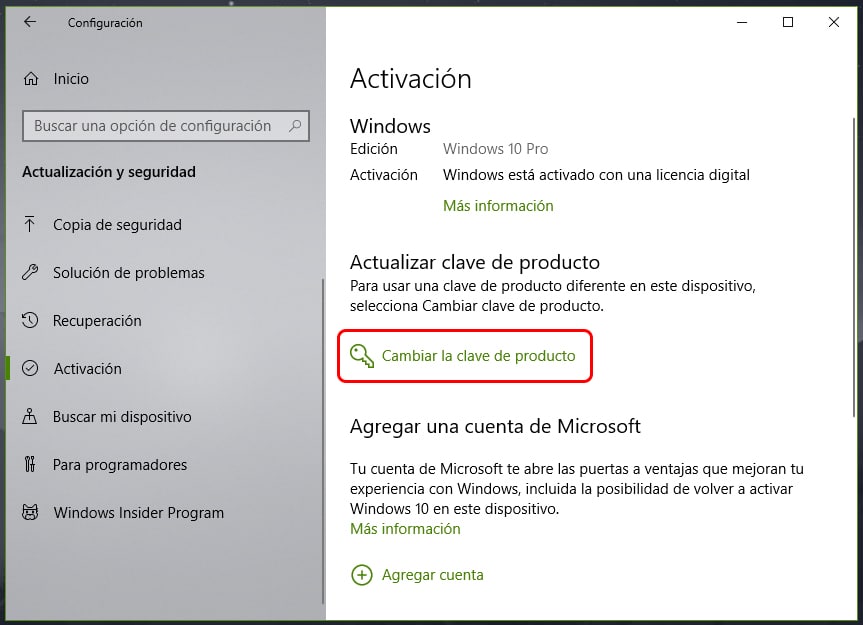 Cómo actualizar Windows 10 Home a Windows 10 Pro