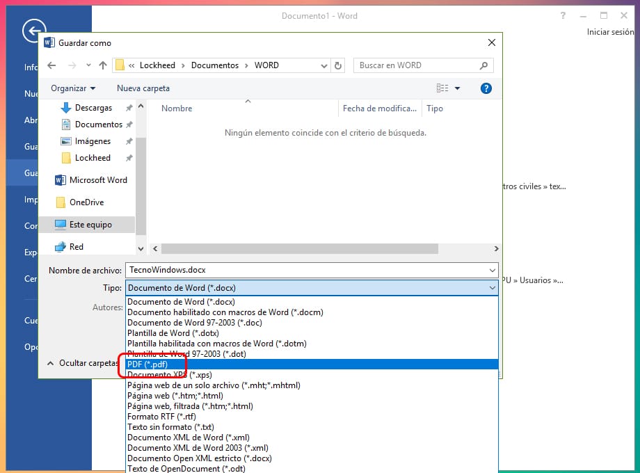 Cómo crear un documento PDF en Windows 10