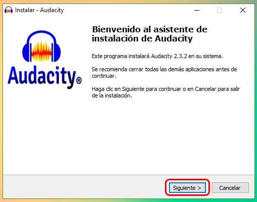 Cómo instalar Audacity en Windows 10
