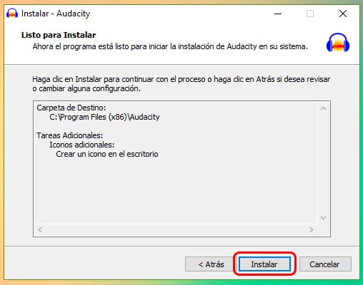 Cómo instalar Audacity: el mejor editor de sonido, en Windows 10 4