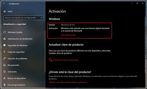 activar Windows 10 Pro