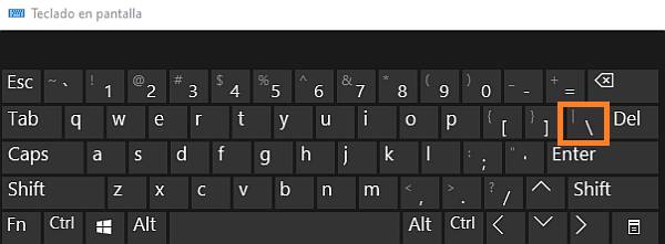 teclado en pantalla